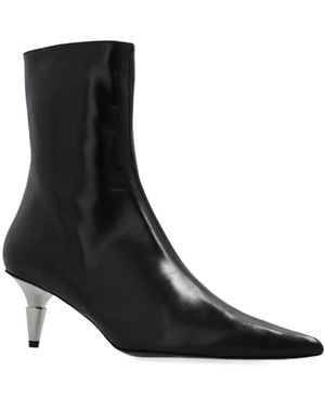 Proenza Schouler Spike Pointed-Toe Ankle Boots - Black
