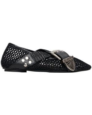 Toga Mesh Ballet Flats - Black