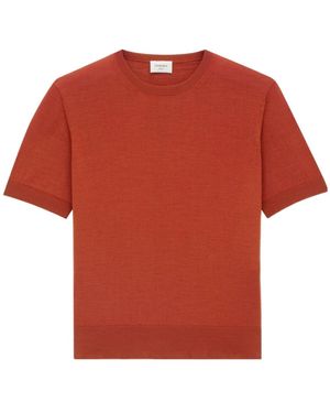 Saint Laurent T-Shirt Sweater - Red