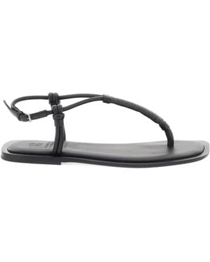 Brunello Cucinelli Embellished Strap Flip-Flops - Brown