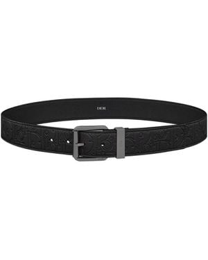 Dior Homme Logo Engraved Belt - White