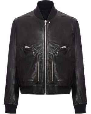 Rick Owens Bauhaus Flight Jacket - Black