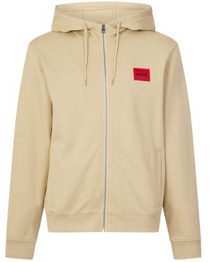 BOSS Daple Zip Through Hoodie - Natural