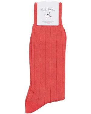 Paul Smith Ribbed Socks - Red