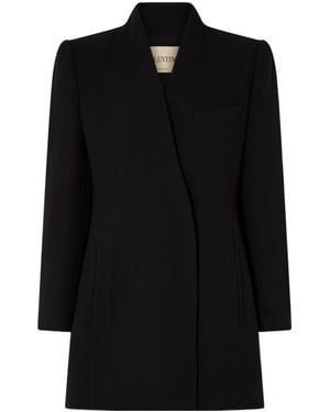 Valentino V-Neck Long-Sleeved Jacket - Black
