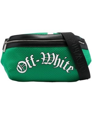 Off-White c/o Virgil Abloh Core Logo Printed Mesh Belt Bag - Green