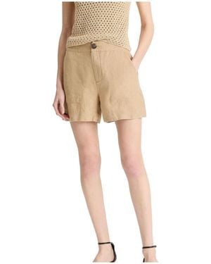 Vince Mid Rise Hemp Shorts - Natural