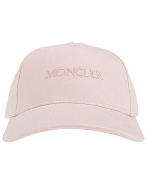 Moncler Logo Embroidered Baseball Cap - Pink