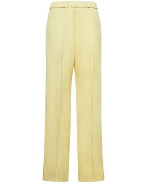 Jil Sander Fluid Viscose Twill Straight Trousers - Yellow