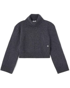 Ganni Wool Turtleneck Jumper - Blue