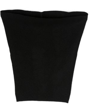 Rick Owens Virgin Wool Cowl Scarf - Black