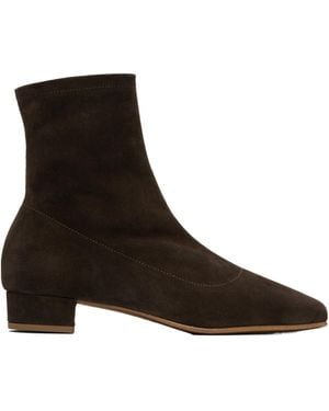 BY FAR Este Suede Ankle Boots - Brown