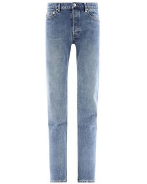 A.P.C. Mid-Waist Washed Effect Jeans - Blue