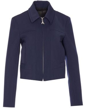 Patrizia Pepe Cropped Jacket - Blue