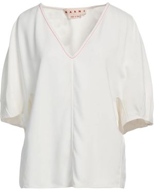 Marni Minimalist Solidcolor Shortsleeve Top - White