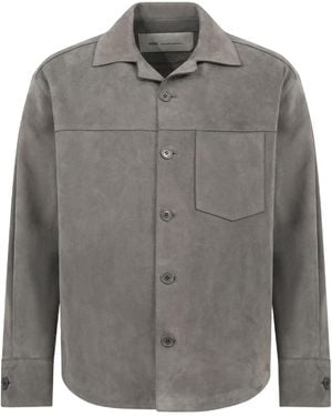 Ami Paris Long-Sleeved Shirt Jacket - Grey