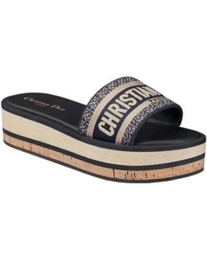 Dior Open-Toe Slippers - Black