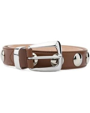 KHAITE Benny Buckle Waist Belt - White