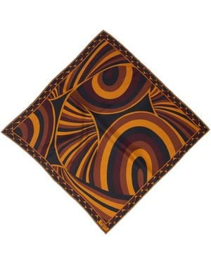 PUCCI Iride Print Silk Scarf - Brown