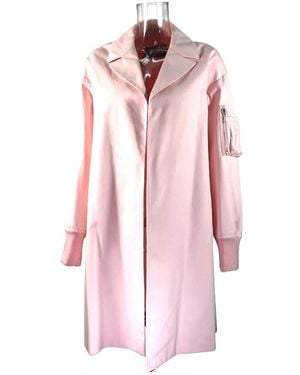 Moschino Logo Trench Coat - Pink