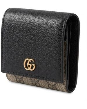 Gucci Gg Marmont Bi-Color Wallet - Black