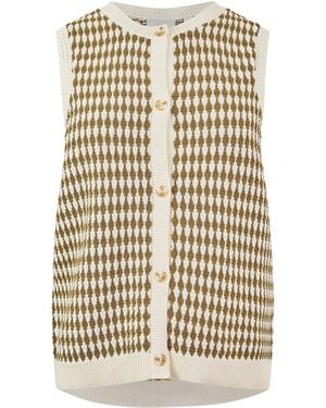 Varley Button-Front Knit Vest - Natural