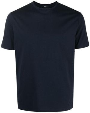 Herno Plain Crew-Neck T-Shirt - Blue