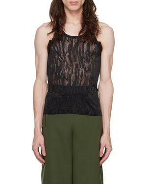 Dion Lee Camouflage Slip-Detail Vest - Black