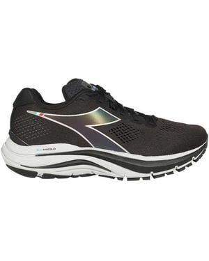 Diadora Mesh Low-Top Trainers - Black