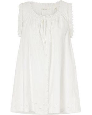 Doen Pure Cotton Sleeveless Blouse - White