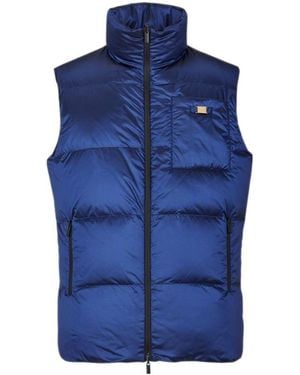 Fendi Reversible Logo-Print Padded Gilet - Blue