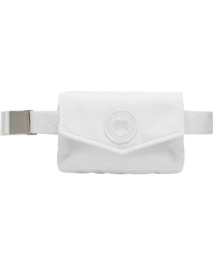 Canada Goose Logo-Patch Foldover Top Belt Bag - White