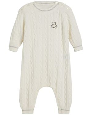 Brunello Cucinelli Cable-Knit Jumpsuit - White