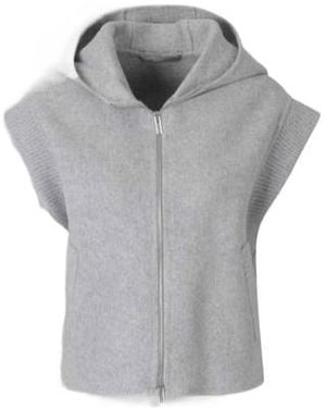 Peserico Hooded Knit Vest - Grey