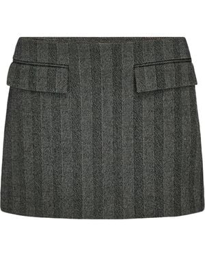Ferragamo Ferragamo Low Cut Mini Skirt - Grey