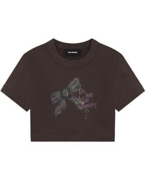 we11done Pattern Printed T-Shirt - Brown