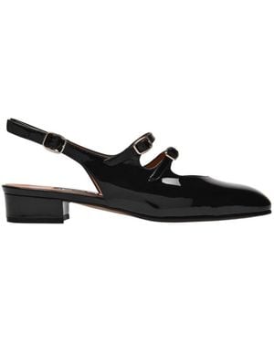 CAREL PARIS Round-Headed Flat Sandals - Black
