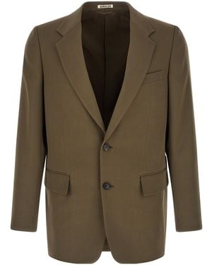 AURALEE Single-Breasted Suit Jacket - Green