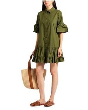 Ganni Short Dress - Green