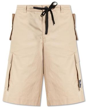Versace Jeans Couture Couture Drawstring Cargo Shorts - Natural