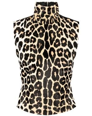 Dries Van Noten Leopard Print Blouse - Black