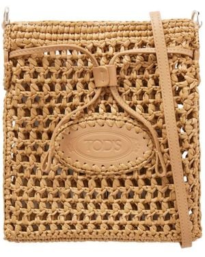 Tod's Woven Crossbody Bucket Bag - Metallic