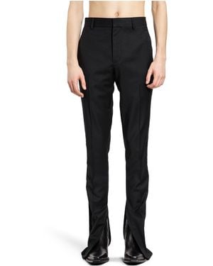 Ann Demeulemeester Belt-Loop Casual Trousers - Black