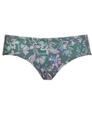 Isabel Marant Flower Print Bikini Bottoms - Blue