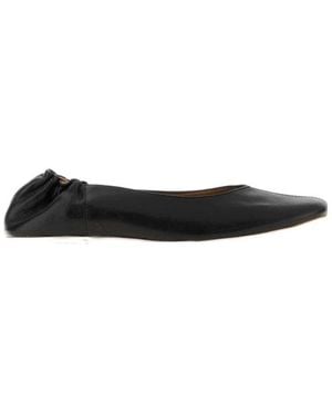 A.P.C. Round-Toed Ballet Shoes - Black