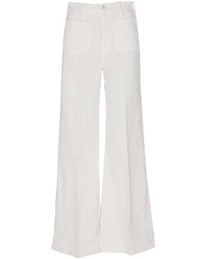 Mother Rollet Skimp Wide-Leg Trousers - White