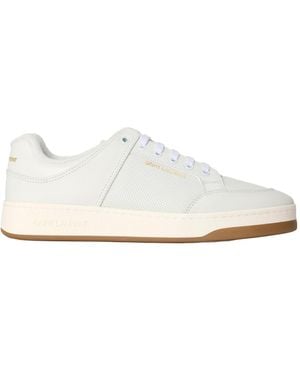 Saint Laurent Leather Trainers - White