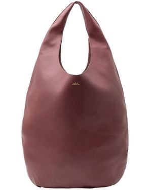 A.P.C. Le Neige Grained Tote Bag - Red