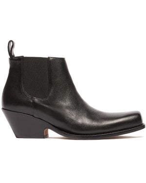 Sportmax Loose And Tight Inlaid Short Boots - Black