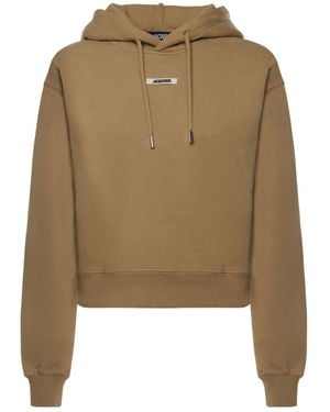Jacquemus The Gros Grain Drawstring Hoodie - Natural